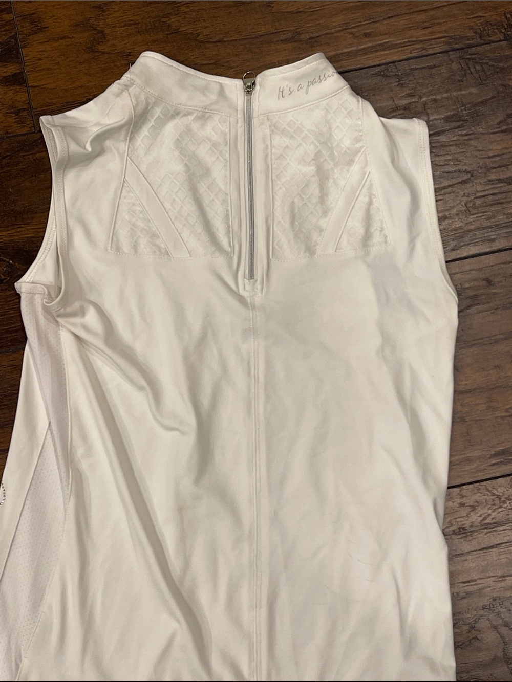 Cavallo equestrian show shirt worn twice White quarter zip with subtle bling